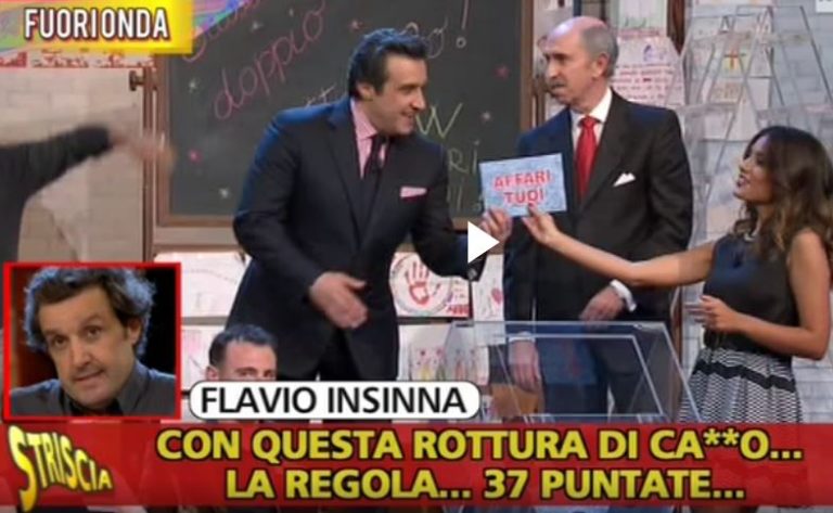 flavio insinna sputtanato da striscia
